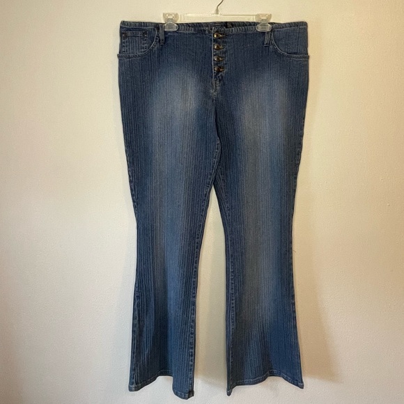 Baileys Point Jeans Vintage Baileys Point Flare Textured Vertical